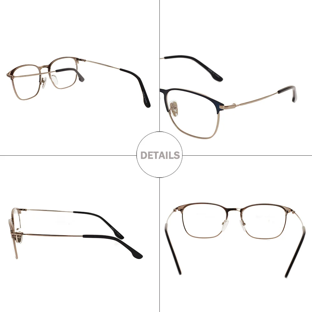 High Quality Metal Optical Glasses Frame Rectangle Frame Myopia Men Eyewear