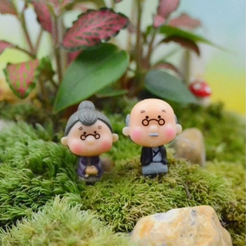 1set Mini Stool Couples Dolls Figurine Fairy Garden Miniatures Decor Dollhouse/Terrarium Figures Figurine DIY Micro Decor