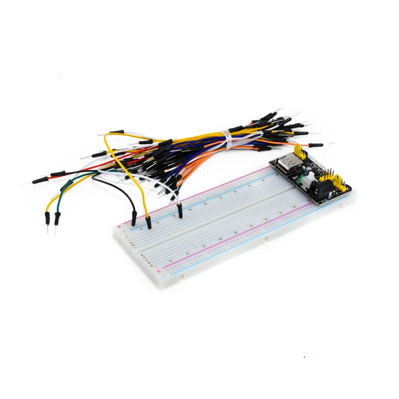 1SET MB102 Breadboard Power Module MB-102 830 Point Solderless Jumper Wires PCB Bread Board Test Develop DIY KIT  Good Quality