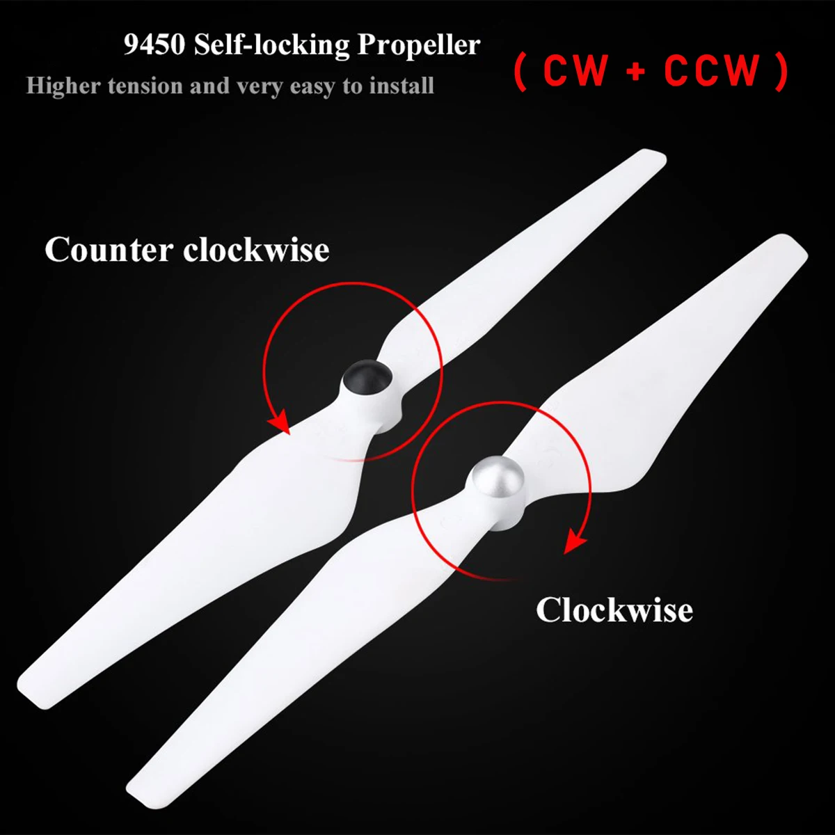 4/8 PCS Propeller Blade 9450 CCW/CW Low Noise Self-Locking Wing Props Replacement Blade Spare Parts for DJI Phantom 2 3/3A/3P/3S