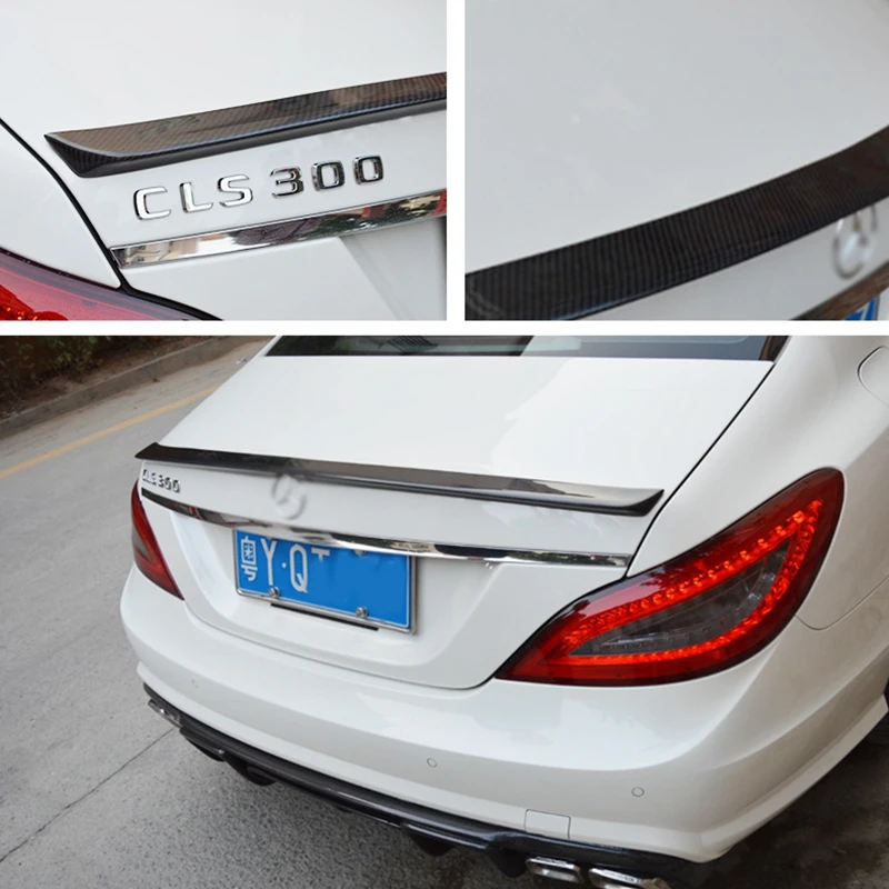 For Mercedes CLS Class W218 Spoiler Carbon Fiber Rear Trunk Spoiler Wing AMG Style 2011 2012 2013 2014 2015 2016