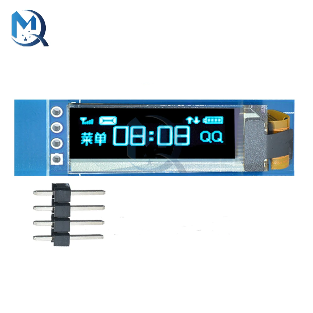 0.91 "Inch Oled Display Module 128*32 Blauw/Witte Kleur Controller Iic I2C Interface 4 Pin 3.3V/5V Voor Arduino