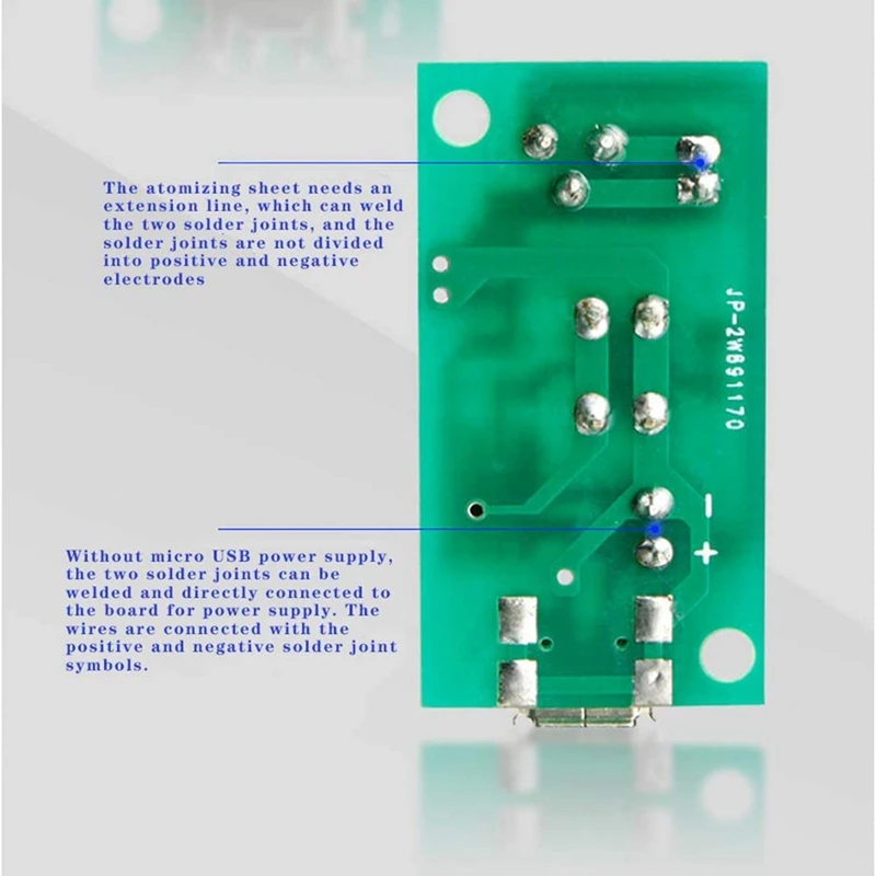 Najlepsze oferty 3 szt. Mist Maker atomizacja płyta z 5V USB moduł nawilżacza zintegrowany sterownik płytki drukowanej z przełącznik czasowy