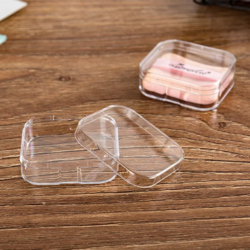 

1120Pcs/lot Small Box PS Transparent Plastic Storage Box Collection Show Box Wholesale