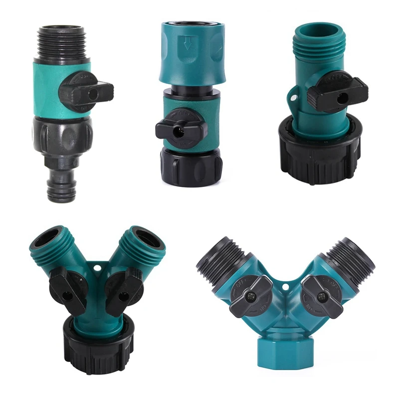 

1pc US Standard Quick Connector Garden Hose Valve Irrigation Car Wash Pipe Switch Tube Adapter Garden Water Connectors