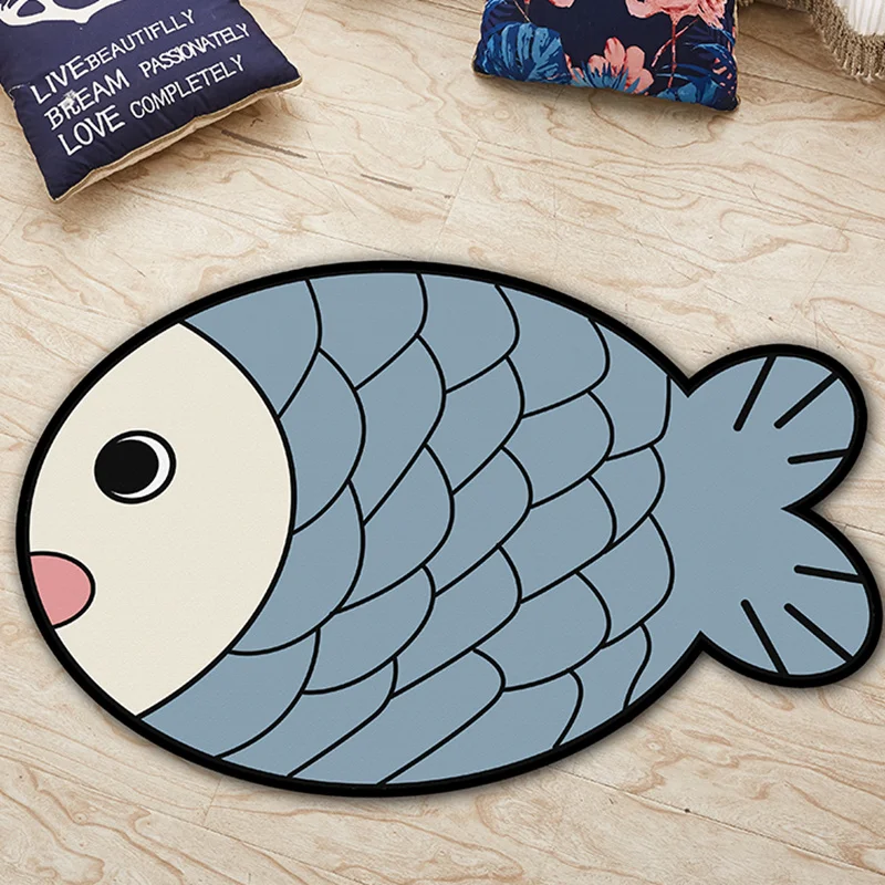 Nordic cartoon mat bedroom door mat illusion rug bathroom bathroom absorbent non-slip foot mat thick pad  pink rug CL102803