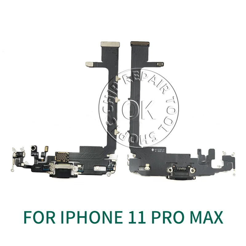 ORIGINAL USB Charger Port Flex Cable For iPhone 11 11pro Max Dock Charging Connector With Microphone IC Ribbon Replacement image 4