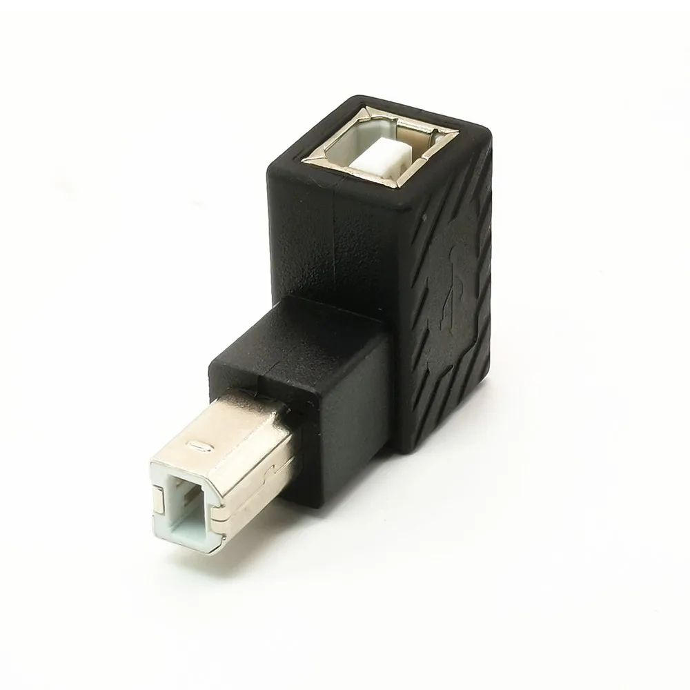 USB ADAPTER TYPE B MALE TO FEMALE RIGHT ANGLE 90 DEGREE UP&DOWN&LEFT&RIGHT ADAPTOR USB 2.0