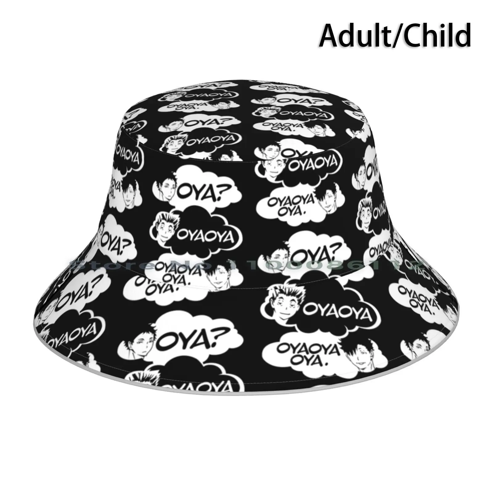 Oya ? Oya Oya! Bucket Hat Sun Cap Haikyu Anime Bokuto Kuroo Nekoma Fukurodani Oya Oya Oya Akashi Tteesclothing Brimless Knitted