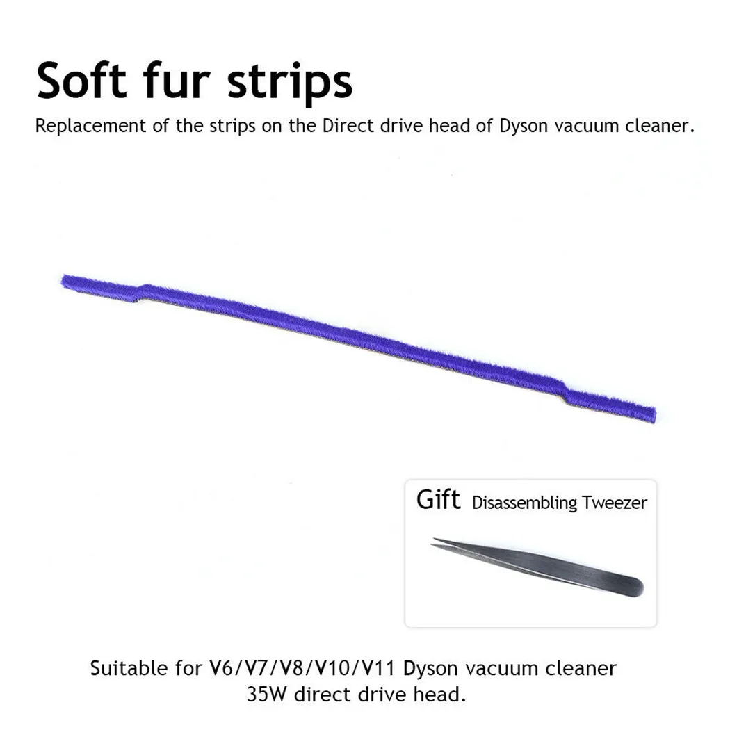 5Pc/Set Soft Fur Strips For Dyson V6 V7 Vacuum Cleaner Spare Parts Sweeper Cleaning Plush Strip Replacement