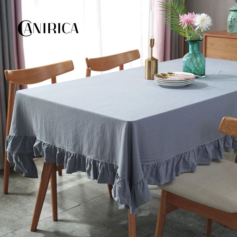 CANIRICA Table Cloth For Kitchen Table Cover Christmas Tablecloth Home Decorative Solid Color Table Cloth Dining Table Cover New