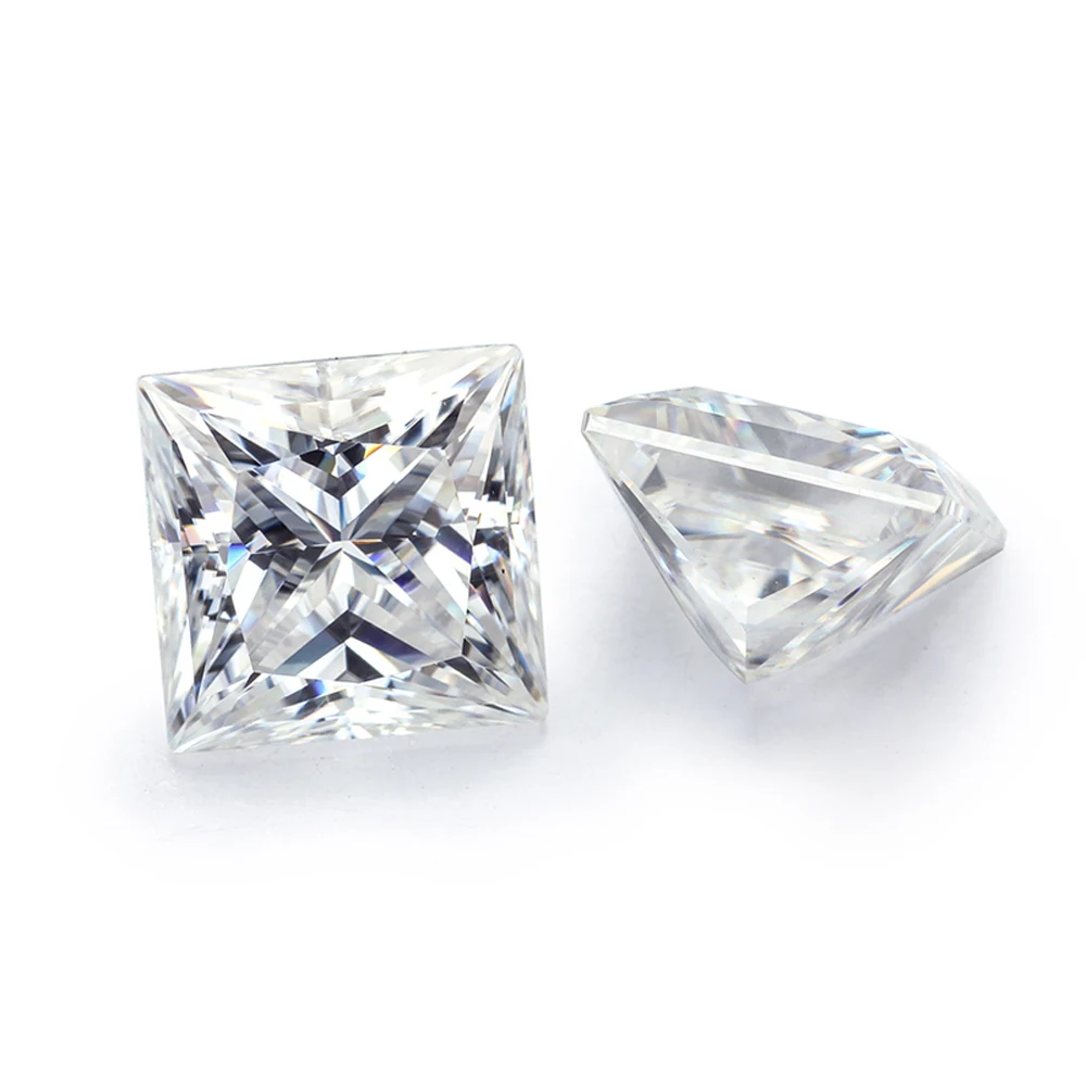 

Wholesale Price 2x2~10x10mm D Color VVS1 Princess Brilliant Cut Loose Moissanite Stone With GRA Certificate