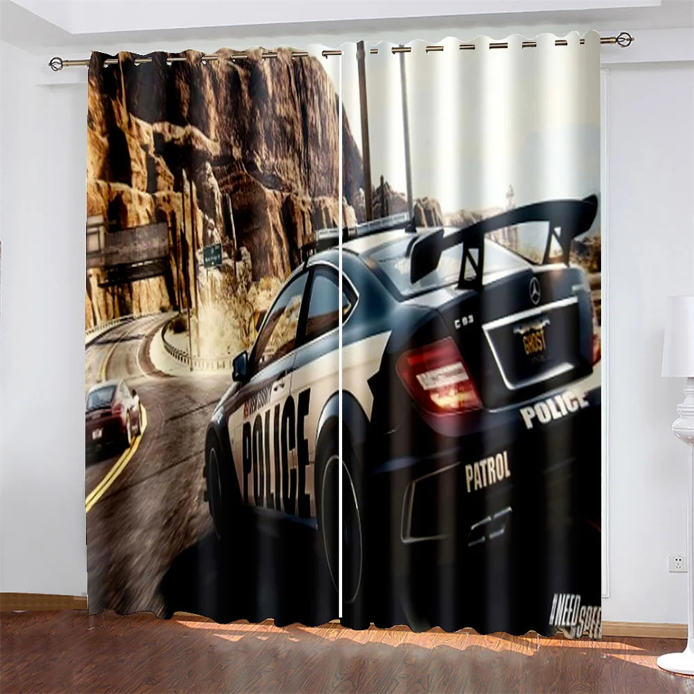

Racing Car Window Curtains 3D Printed Blackout Curtains Bedroom Living Room Curtains Drapes 2 Panel