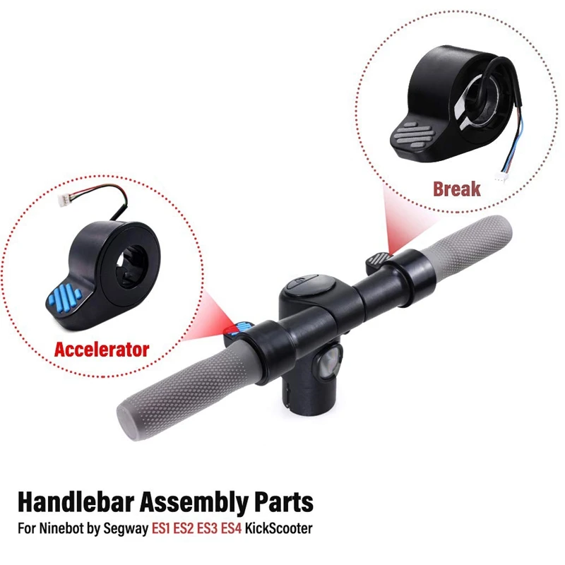 مجموعة دواسة الفرامل القابلة للطي لـ Ninebot ES1/ES2/ES3/ES4 ، مجموعة المقود ، مسرع كهربائي