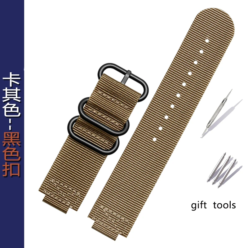 Nylon Watch Strap 24 * 16mm modified Canvas watchband  for gst-b200 series special watch chain outdoor  sweat  proof nylon strap