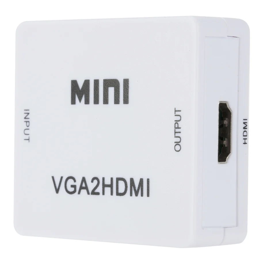 Grwibeou przenośny Mini VGA do HDMI-kompatybilny konwerter VGA2HDMI videobox Adapter Audio 1080P dla Notebook projektor PC HDTV telewizor z dostępem