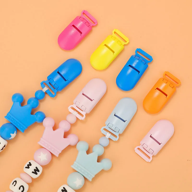 TYRY.HU 15PC Silicone Baby Teething Teether Beads Pacifier Clips Safe Food Grade Nursing Chewing Rubber Hook Pacifier Holder Toy