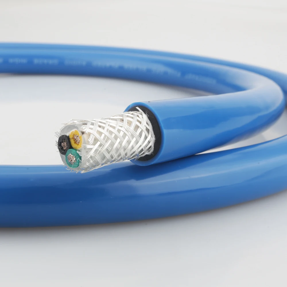 Audiocrast P111 Bạc Nguyên Chất Mạ Cáp Nguồn AC/M EMC OFC HIFI DIY Che Chắn Dây Nguồn Dây Cho EU hoa Kỳ Âu