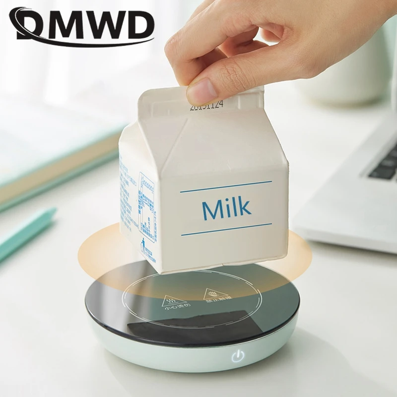 DMWD المحمولة لوح تسخين كهربائي الطفل جهاز حفظ حرارة الحليب الشاي القهوة سخان مياه التدفئة مسند للكوب ترموستات كوستر للمكتب 220 فولت