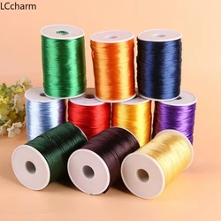 Wholesale 3mm DIY Chinese Knot Satin Nylon Braided Cord Macrame Beading Rattail Thread Cords 90m