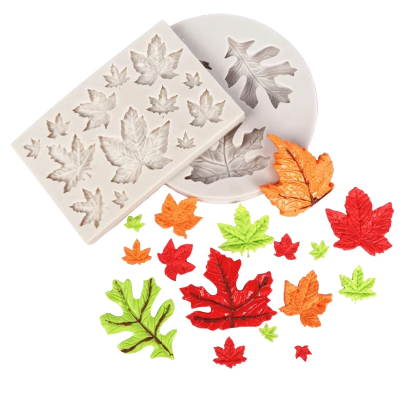 Silicone Mold Maple Leaves Shapes Fondant Cake Chocolate Candy Jello  Decorating Tools