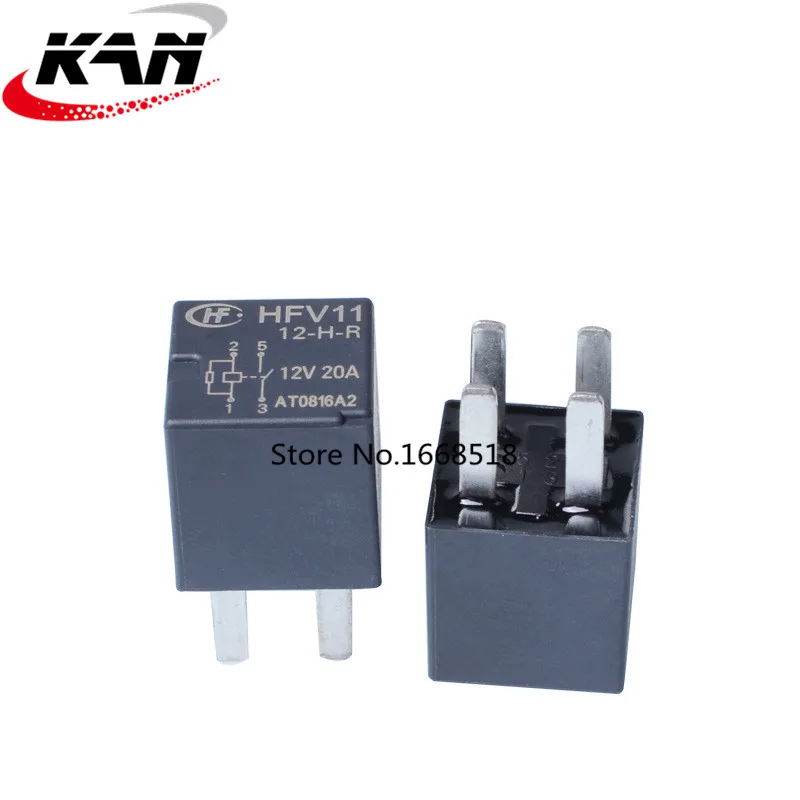 

10PCS Hongfa HFV11-12-H-R Relays A group of normally open 4-pin 20A12VDC automotive relays