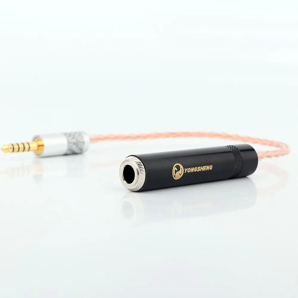 HiFi 4.4mm TRRS Balanced Male to 6.35mm TRS 3pin Female Audio Adapter Cable 4.4mm to 1/4 6.35mm UPOCC Single Crystal Copper