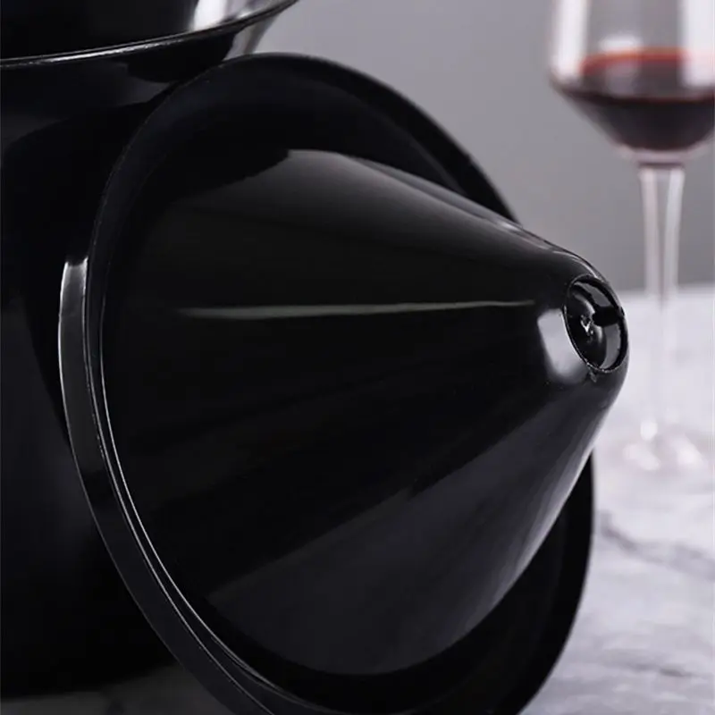 Aixiangru Wine Champagne Spittoon,Wine Tasting Spittoon 1L,Black Wine Barrel 3L