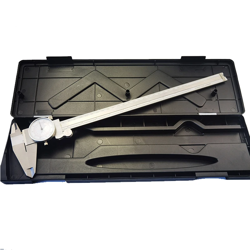 Imagem -04 - Stainless Steel Vernier Caliper Padrão Dual Hand Reading Scale Precisão Indústria Dial Caliper Métrica 12 8