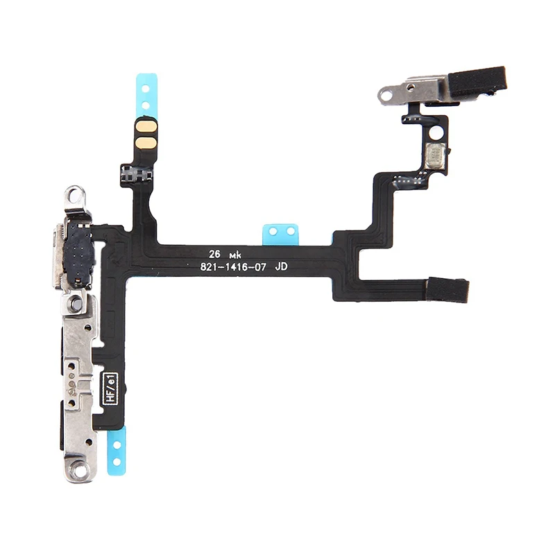 High Quality Mute Volume Power Button Key Switch Flex Cable For iPhone 5 Repair Parts