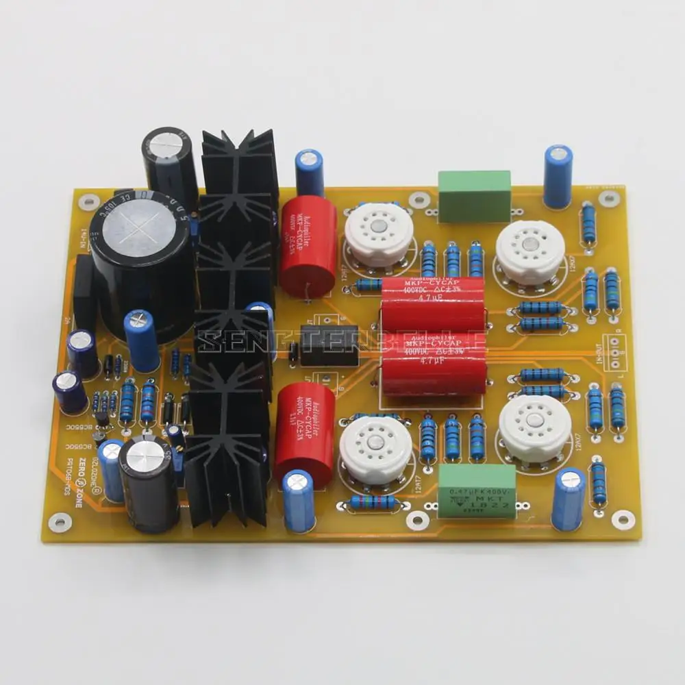 PRT06B HiFi 12AX7+12AT7 Tube Preamplifier Board Kit Based on Matisse Pre-Amp New