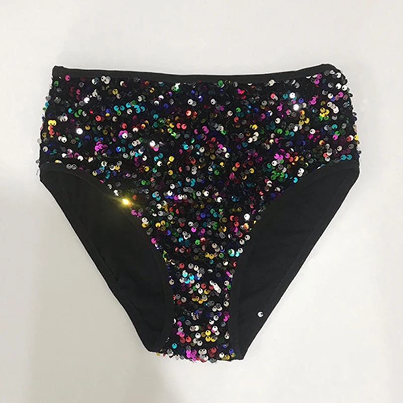 القطب أزياء رقص مثير الأحمر الترتر السراويل النساء ملهى ليلي بار الملابس الكبار الجاز Dancewear جوجو راقصة وتتسابق الأسود VDB3180