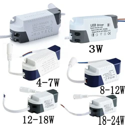 LED Driver Power Supplies Power Supply Unit Lighting Transformers For LED Lights DIY Panel Lamp Light Driver 3W- 24W 260mA