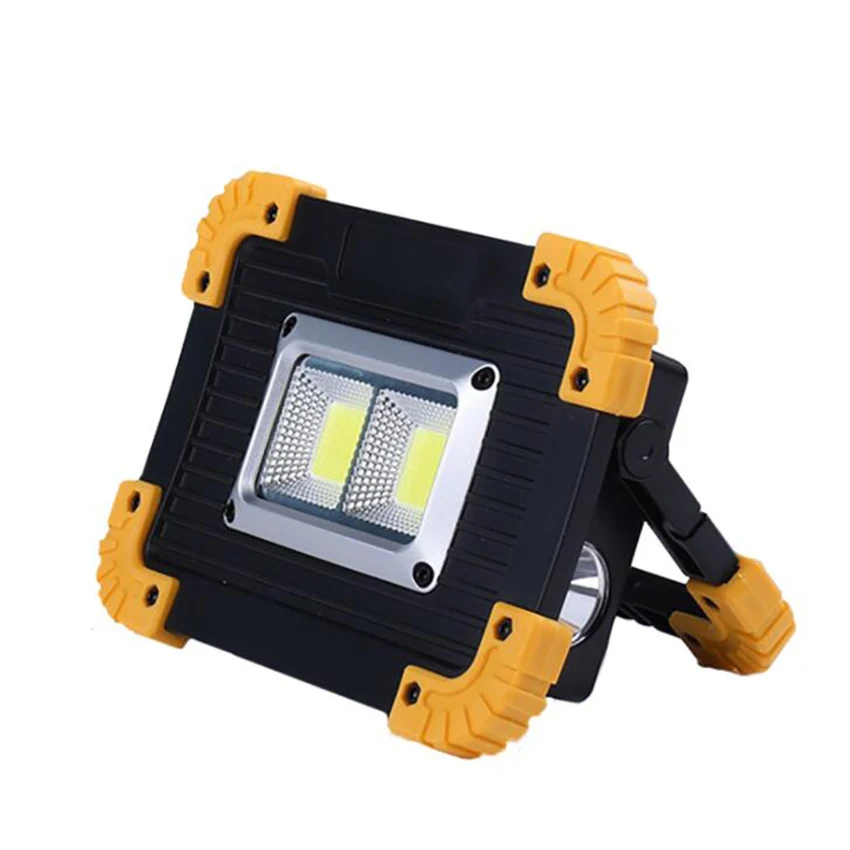 

20W LED Portable Work Light Super Bright COB Flood Lights Waterproof Work Lamp with USB Cable Job Site Light Outdoor Camping