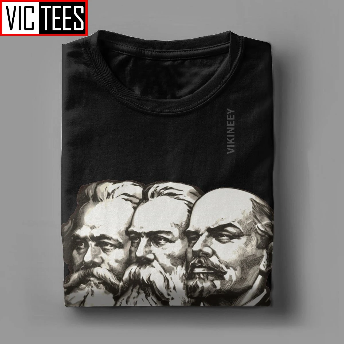 Men T-Shirt Marx Engels And Lenin The Soviet UnionTshirt Vintage Cotton Communist Communism Ussr Comrades