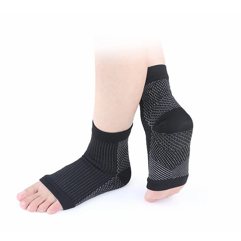 Anti fatigue Sports Ankle Support Yoga Pressure Socks Pain Relief Foot Sleeve Stretch Compression Breatheable Black Brace Socks