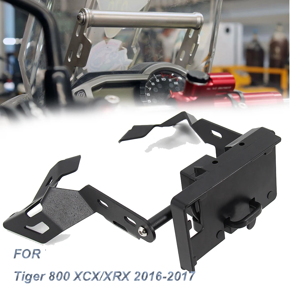 For Tiger 800 XCX XRX XC XR 2015 2016 2017 Front Phone Stand Holder Smartphone Phone GPS Navigaton Plate Bracket Motorcycle