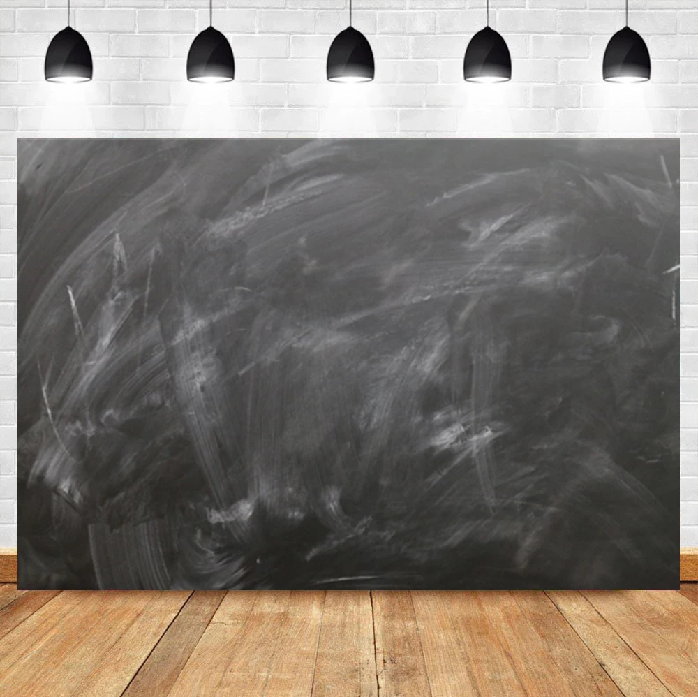 

Laeacco Black Grunge Blackboard Chalk Texture Birthday Portrait Photo Background Photography Backdrop For Photo Studio