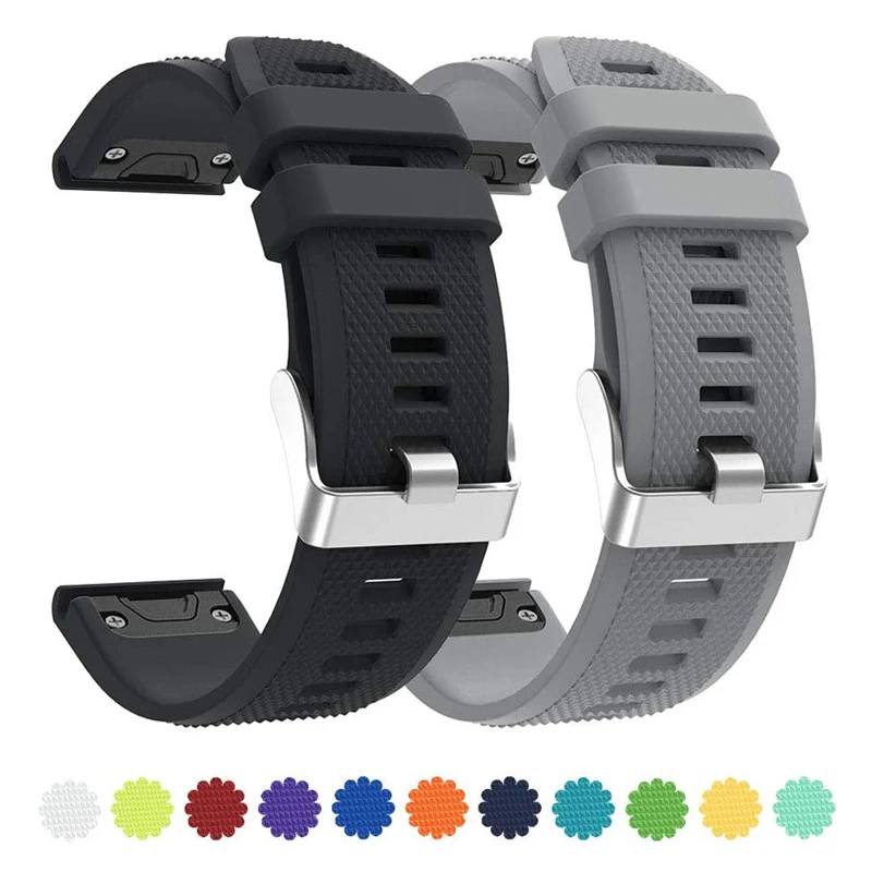 YAYUU-Correa de silicona para reloj Garmin Fenix, pulsera de liberación rápida de 20, 22 y 26mm, 6, 6S, 6X, 5X, 5, 5S, 3HR, Forerunner 935, 945