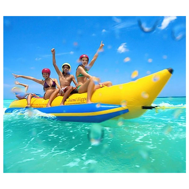 Water fun game single tube  inflatable floating toys  inflatable banana boat for sale