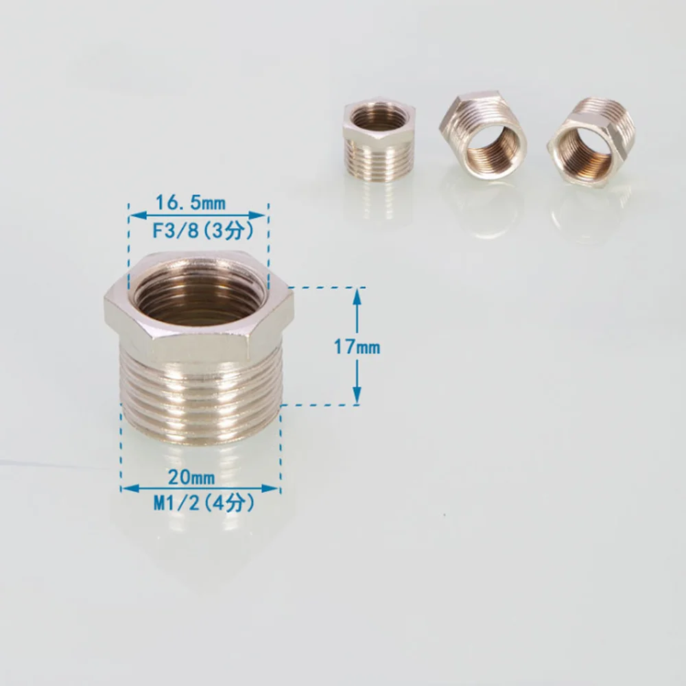 1/4" 1/2" 3/4" Water Inlet Pipe Male Thread Connector Pipe Fittings Reducing Core Extension Pipe Joint