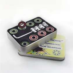 HOOMORE ABEC-9 ABEC9 Skateboard Bearing Inline Roller Skate Board Driftboard Scooter 608RS Skating Bearing spacer wrench Tool