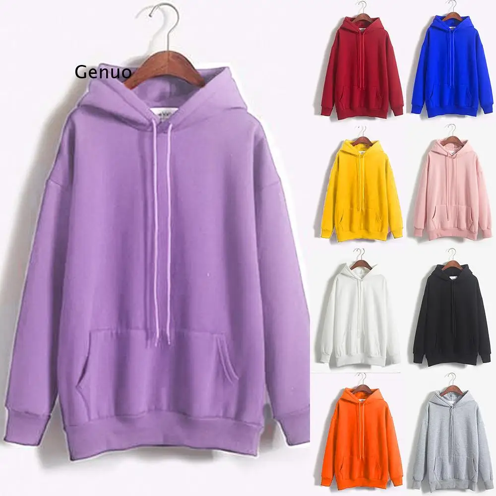 

Spring Oversized Sweatshirt Printed And Solid Kawaii Hoodies For Women Top Clothes Hoody Female Women's Hoodies Full Sleeve