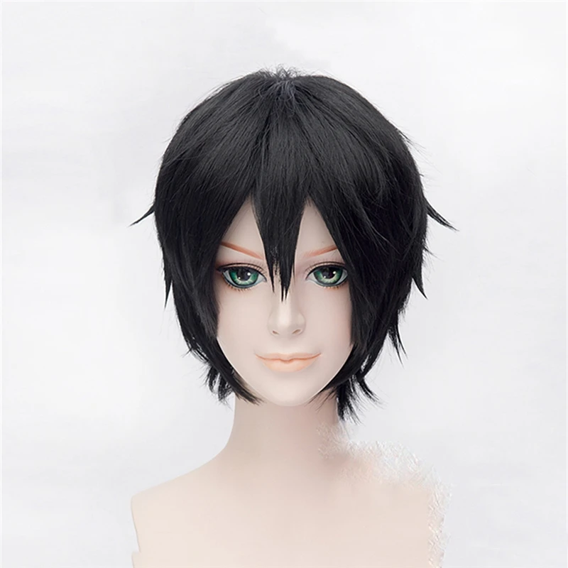 Sword Art Online Kirigaya Kazuto Costume SAO Kirito Men Women Short Black Cosplay Wig Heat Resistant Party Wigs + Free Wig Cap