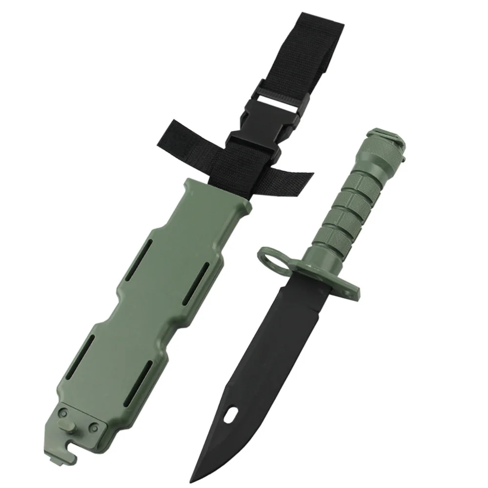 Airsoft Tactical Combat Plastic M9 Dagger Cosplay Model Toy Knife Training CS Game Bayonet