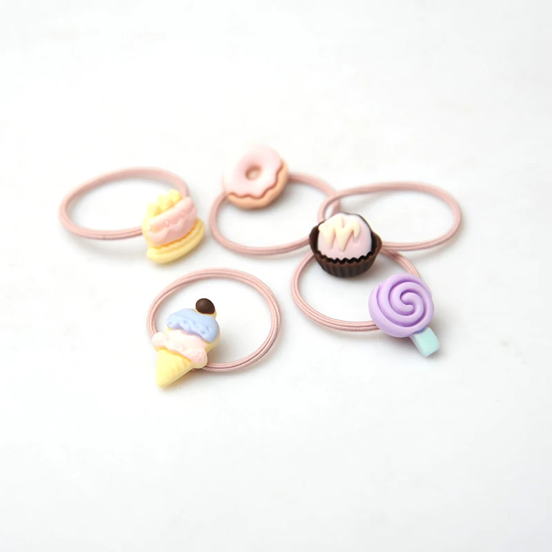 Summer Ice Cream Cone Rubber Band Princess Hair Tie Rubber BandWeb Celebrity Balls Hair Cord Lady Chocolate hair cord