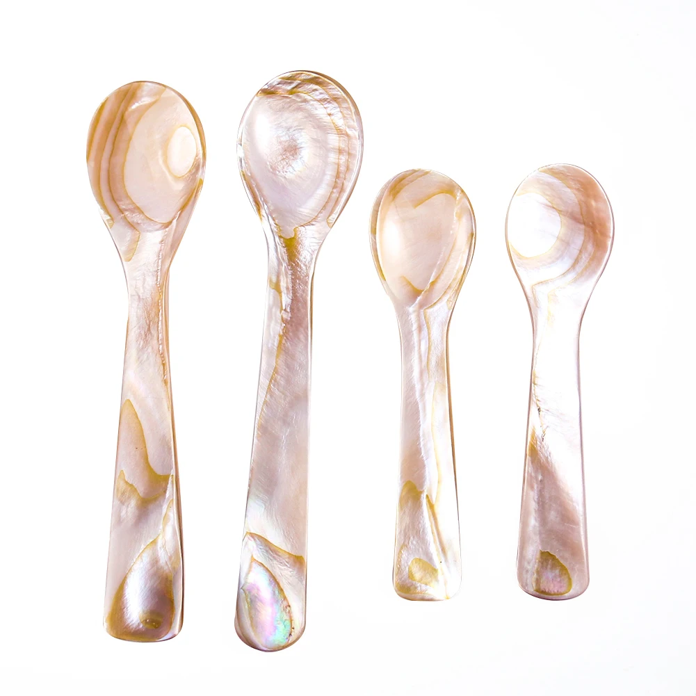 

1PC Natural Conch Shell Ice Cream Coffee Spoon Caviar Spoon Mother of Pearl Seashells Stirring Spoons Teaspoon Kitchen Tool