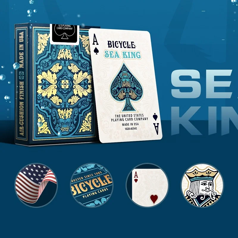 Bicycle Sea King Playing Cards USPCC Collectable Deck Poker Size Card Games Magic Trick Props for Magician