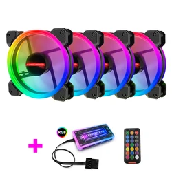 Coolmoon Case Fan PC Cooling RGB Fan with IR Remote Quiet Computer Case CPU Cooler and Radiator Computer Components 120mm fan