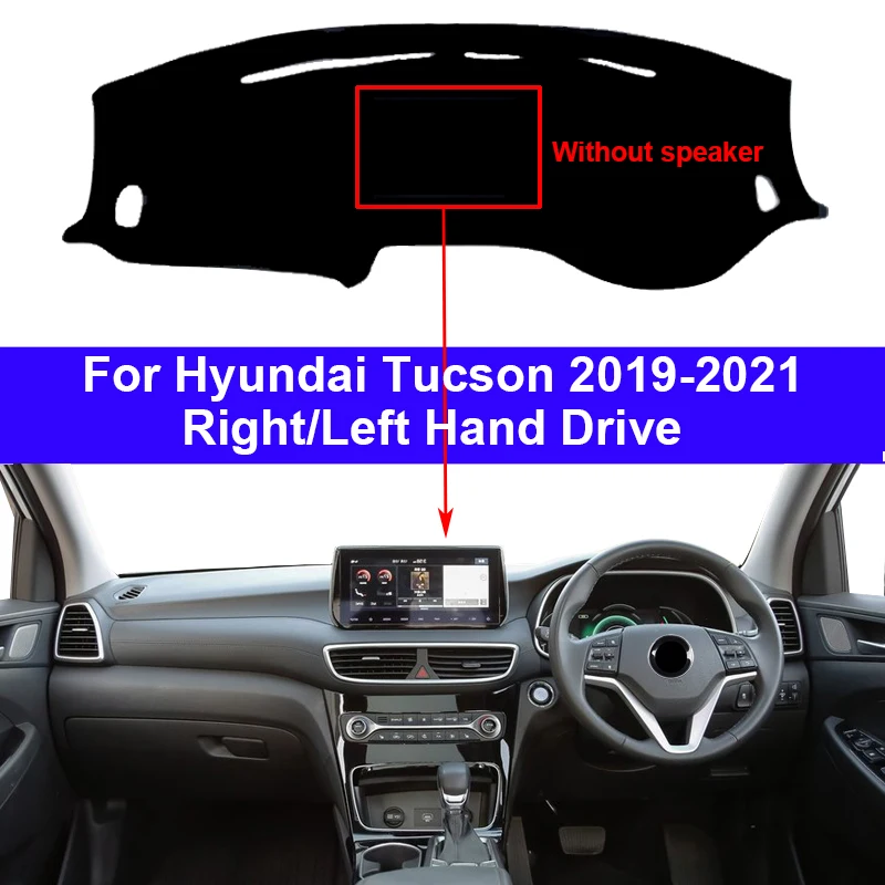 Car Dashboard Cover DashMat Carpet Cape For Hyundai Tucson 2019 2020 2021 RHD LHD Console Protector Sun-Shade Automobile Anti-UV